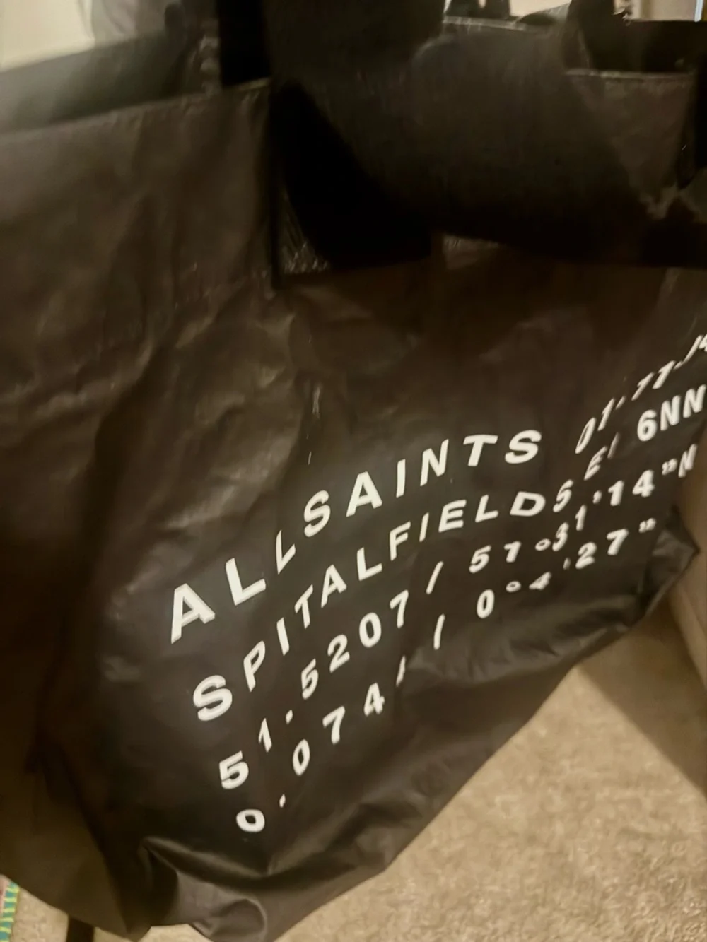 All Saints Black Tote Bag